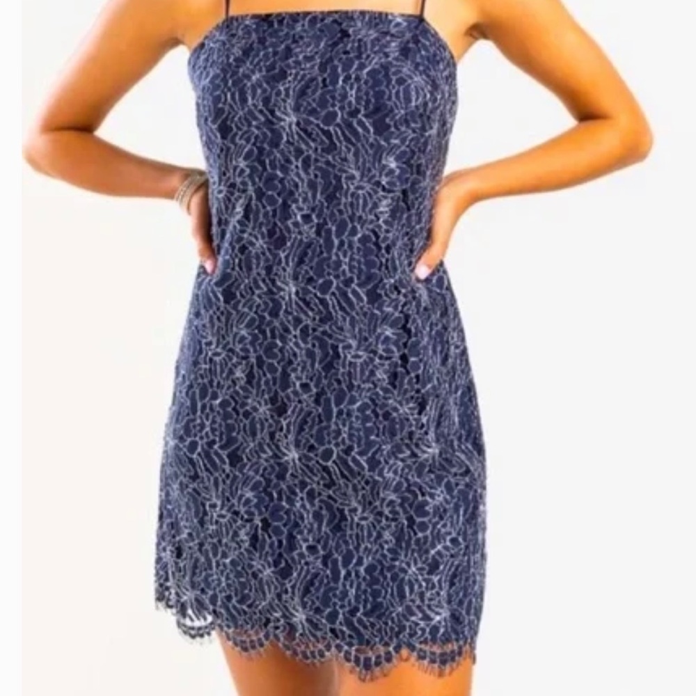 Blue slip dress
